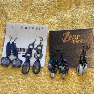 FOUR STYLES OF DROP EARRINGS